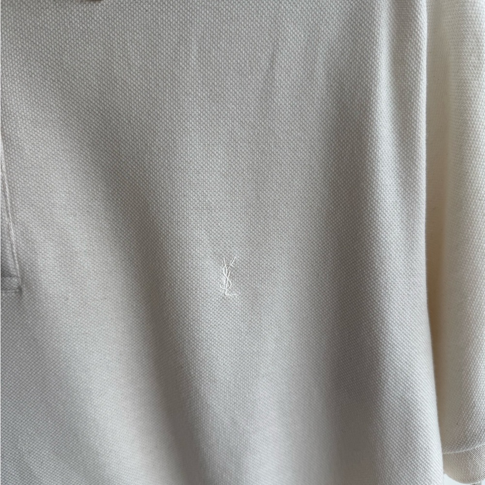 Saint Laurent Ivory Polo Shirt - Picture 2 of 4
